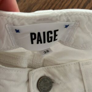 Paige jeans, optic white, skinny ankle